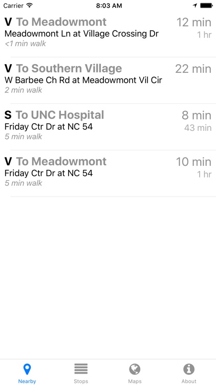 Chapel Hill Transit Now - Real-time Transit Arrivals