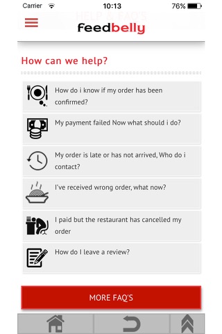 Feed Belly - takeaway food delivery screenshot 2