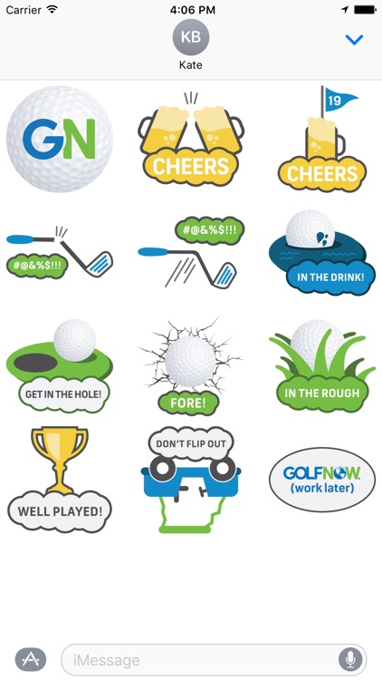 GolfNow Stickers for Golfers