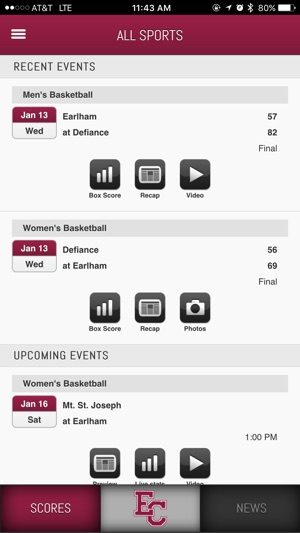 Earlham Athletics Front Row(圖2)-速報App