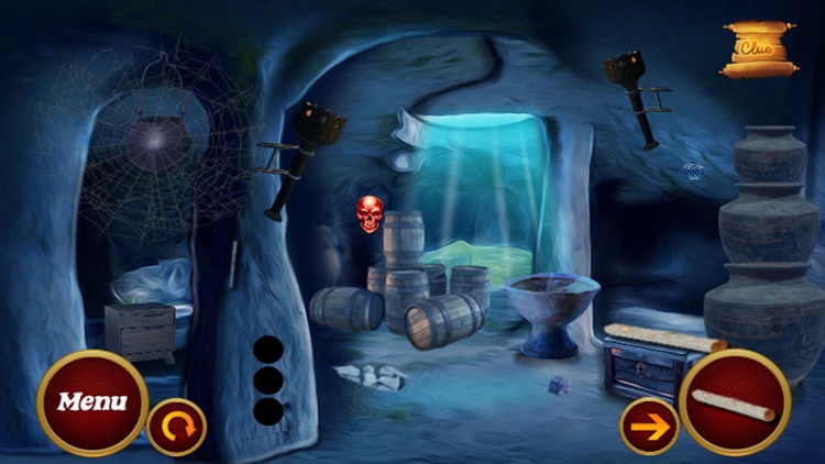 Blue Treasury Cave Escape