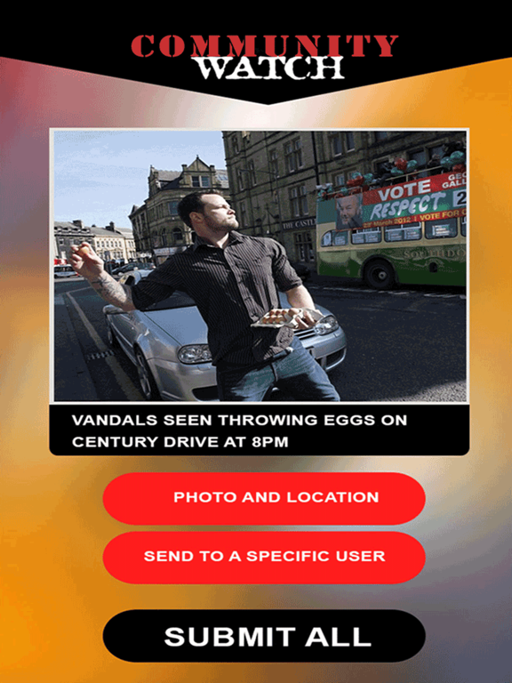 Community Watch iPad screenshot