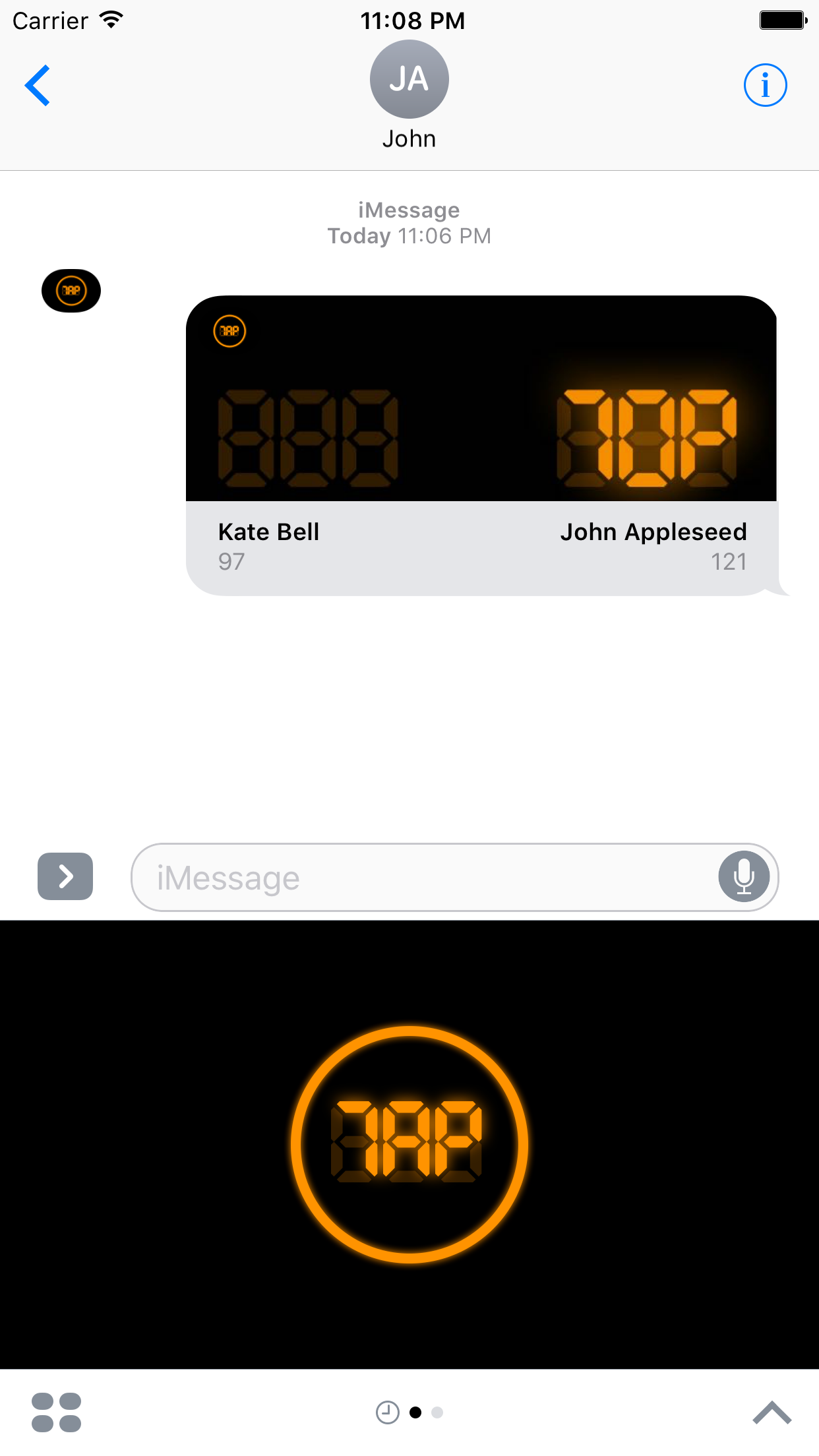 Tap Duel for iMessage