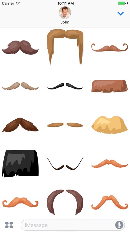 Wear a mustache - stickers for iMessage
