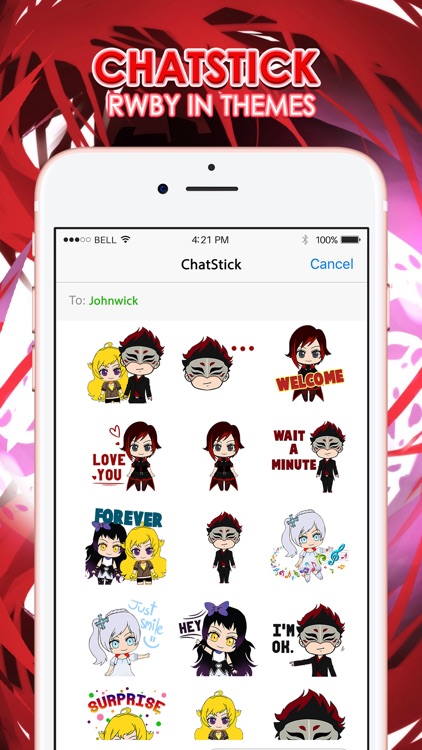 Ruby Cartoon Stickers Keyboard Themes ChatStick