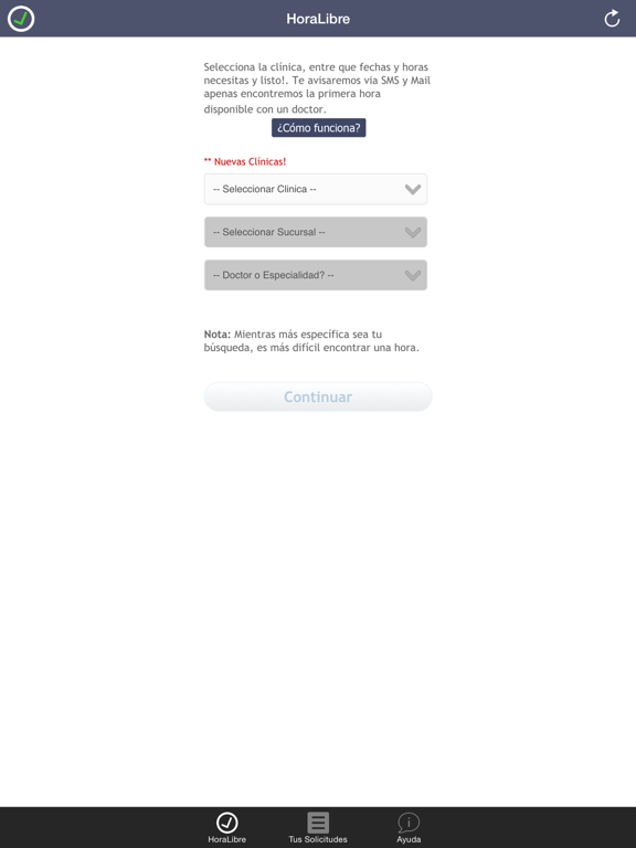 HoraLibre iPad screenshot