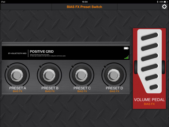 Screenshot #1 for BT Bluetooth MIDI Pedal Editor