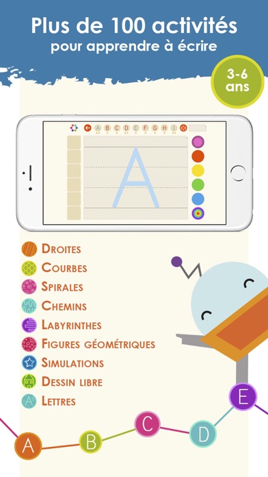 Screenshot #1 pour Traits et lettres pour apprendre à écrire