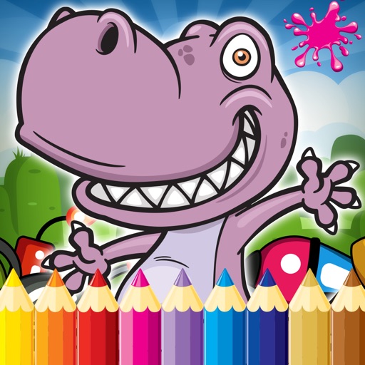 coloring book activity for kindergarten toddlers icon