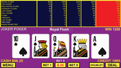Joker's Wild Video Poker Casino Screenshot
