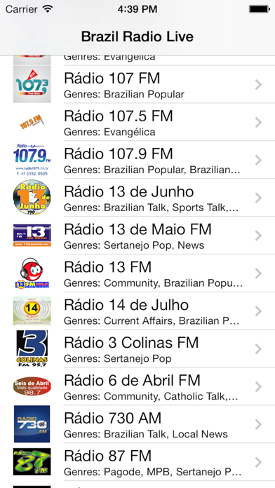 Screenshot #3 pour Brazil Radio Live Player (Brasília / Portuguese / português / Brasil rádio)