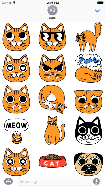 Orange Cat Stickers