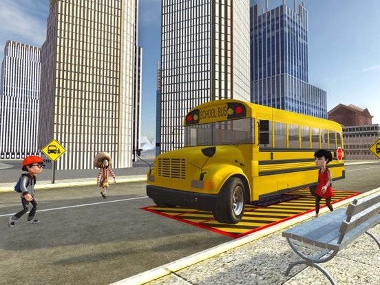 Crazy School Bus Transport Sim iPad screenshot