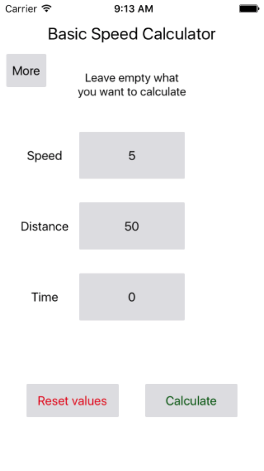 #5. Basic Speed Calculator (iOS) 由: Gergely Nagy