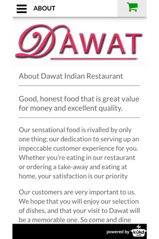 Dawat Indian Restaurant Takeaway screenshot 4