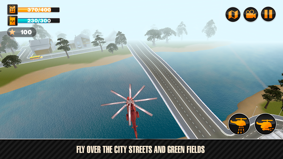 #3. Emergency Fire Helicopter Simulator 3D (iOS) 由: Tayga Games OOO