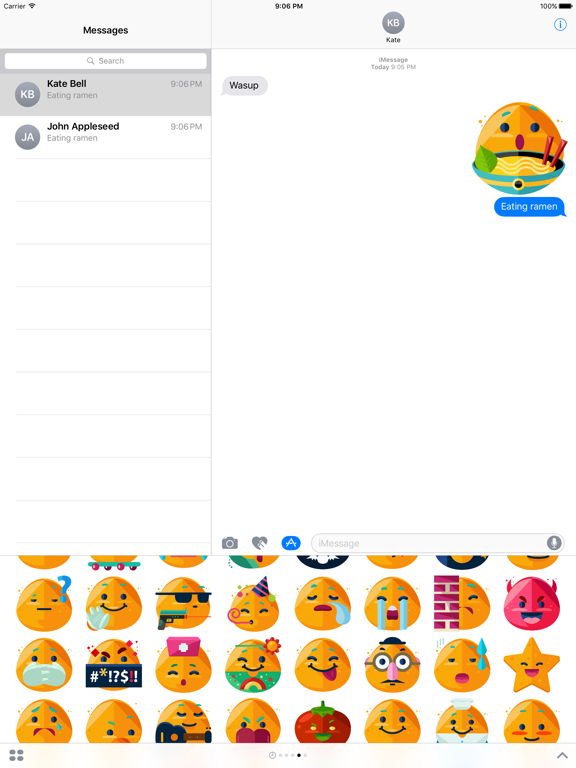 Screenshot #6 pour Potato Boy Emoji Stickers for Messages