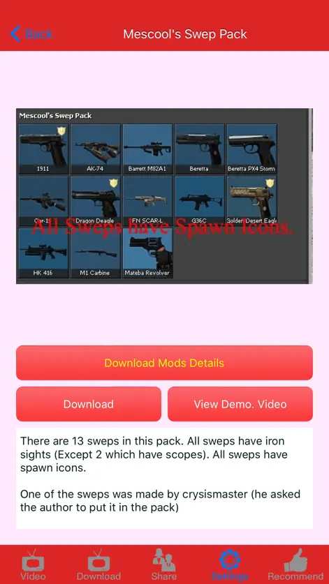 Weapon Mods for Garry’s Mod - Reference App | MWM