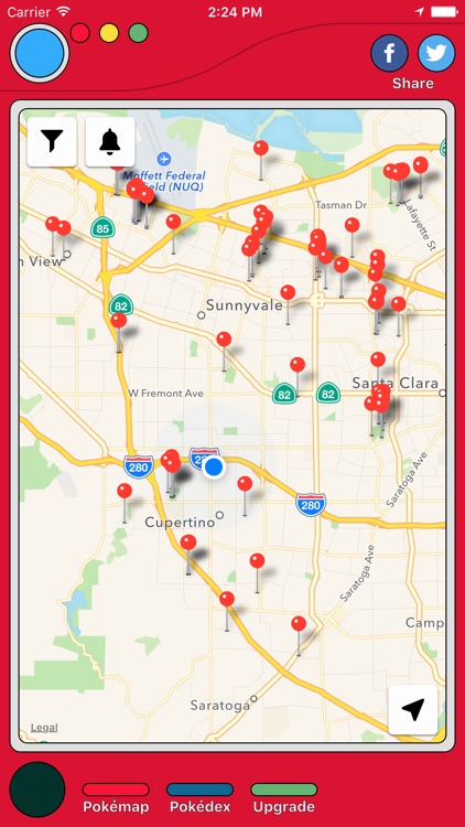 Pokegear GO - Live radar map and Pokedex for Pokemon GO