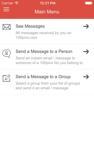 100pins Group Messaging screenshot 2