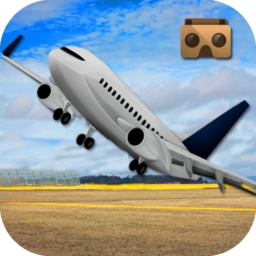VR Airplane Flight Simulator Icon