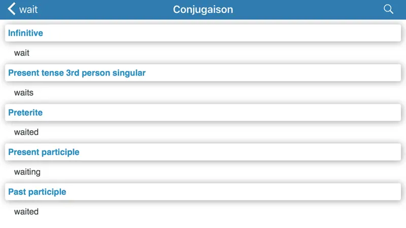 English / French dictionary screenshot 5 of 5