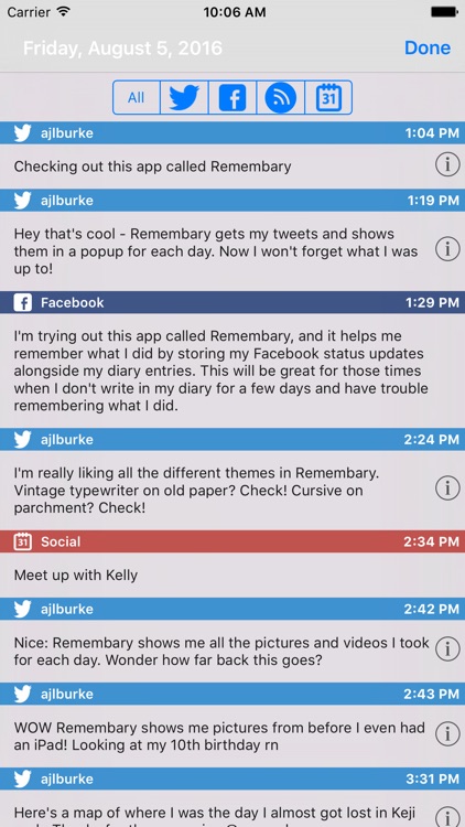 Remembary Connected Diary