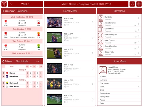 European Football 2013-2014 - Match Centre screenshot 2