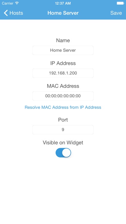 WOL Widget - Notification Center Wake On LAN