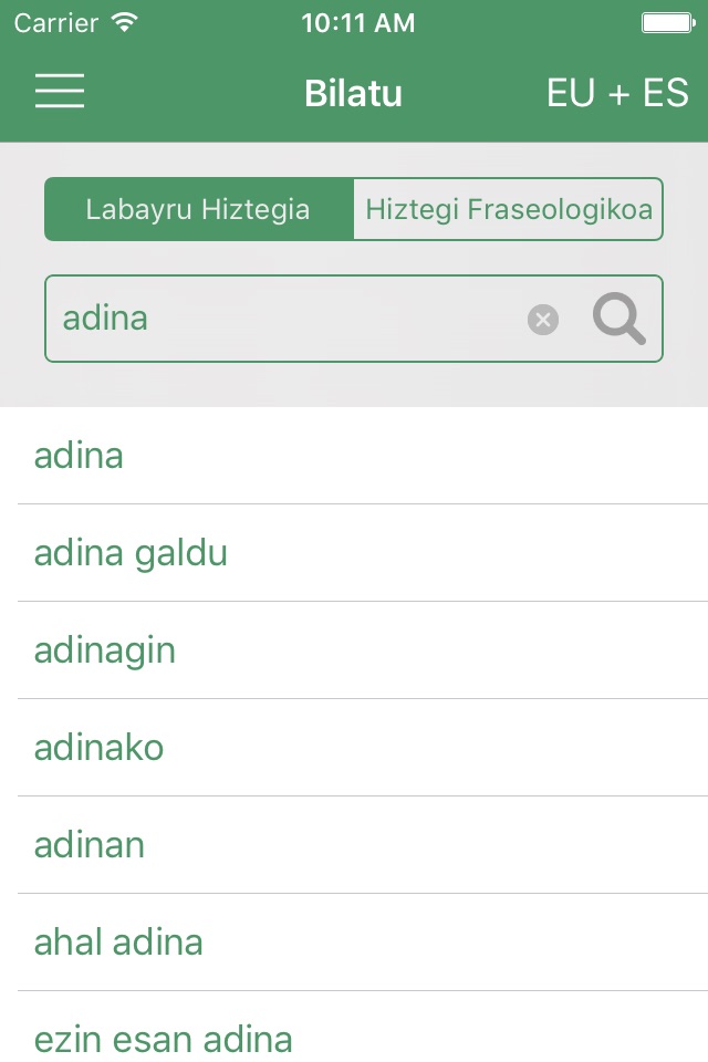 Labayru hiztegiak offline screenshot 2
