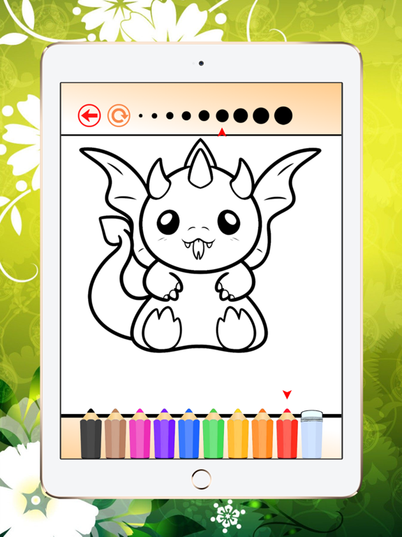 Coloring Book Dragon HD iPad screenshot