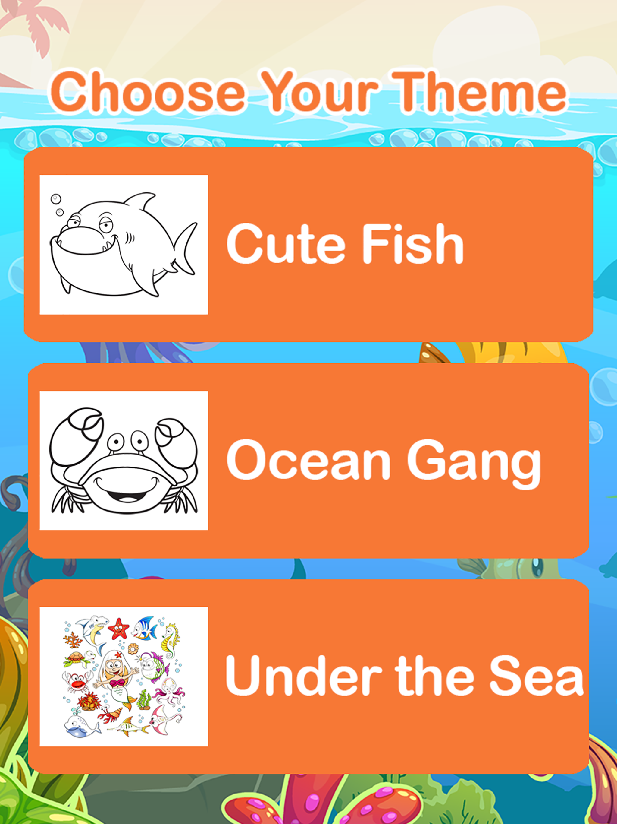 Sea Animals Coloring Pages for Preschool and Kindergarten HD Free