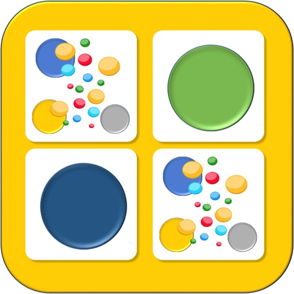 Color circle matching memory game for preschoolers