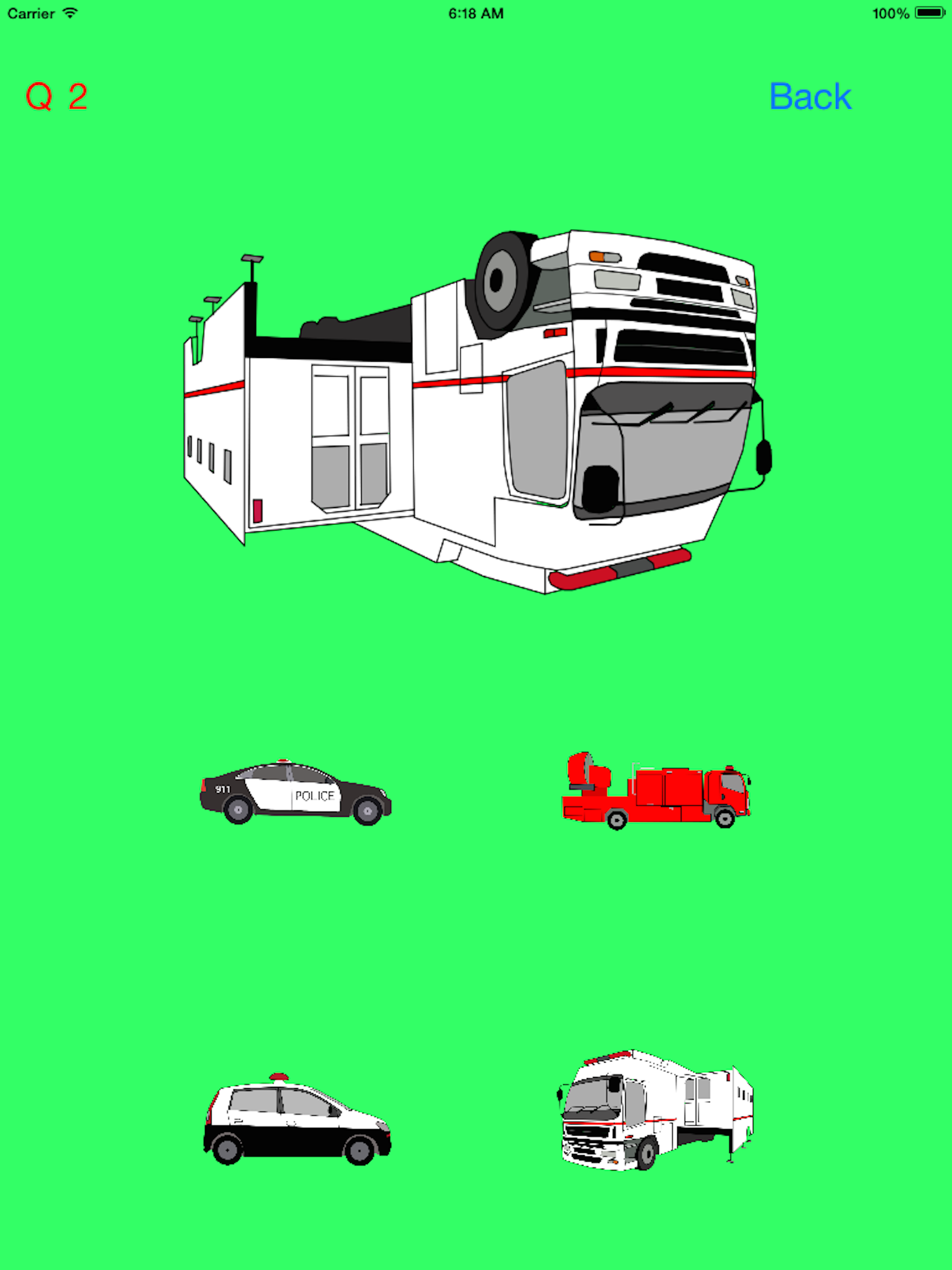 Which is the same Emergency Vehicle (Fire Truck, Ambulance ,Police Car)?