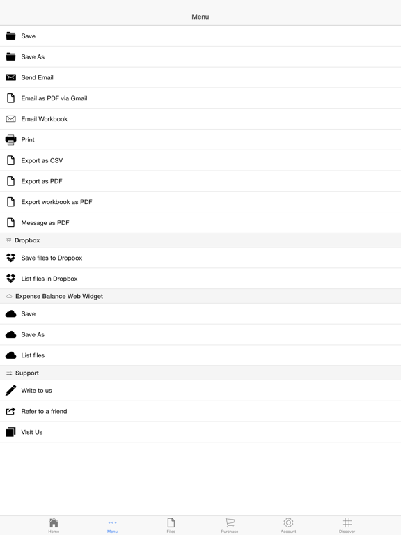 Personal Expense Log iPad screenshot