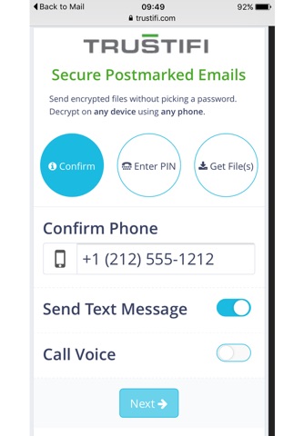 Trustifi Secure Postmarked Email screenshot 4