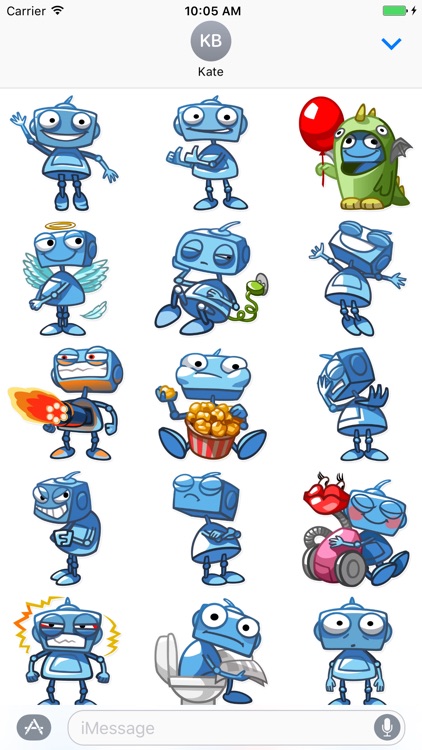 Blue Robots for iMessage