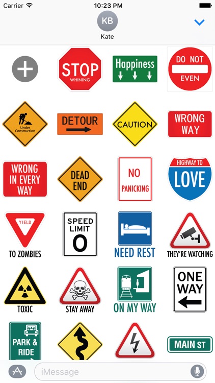 Road Signs - MYOSE - Make Your Own Sticker Emoji