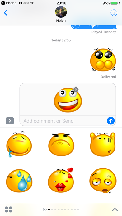 Screenshot #2 pour Yellow Bubble Emoji Sticker Pack for iMessage
