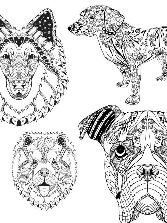 Download Mandalas dog Coloring for adults - Premium by Valenapps ...