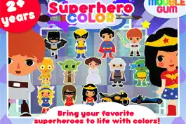 Game screenshot superhero coloring book - painting app for kids  - learn how to paint a super heroes mod apk