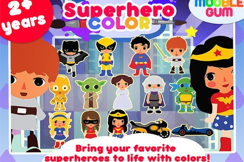 superhero coloring book - painting app for kids  - learn how to paint a super heroesのおすすめ画像1
