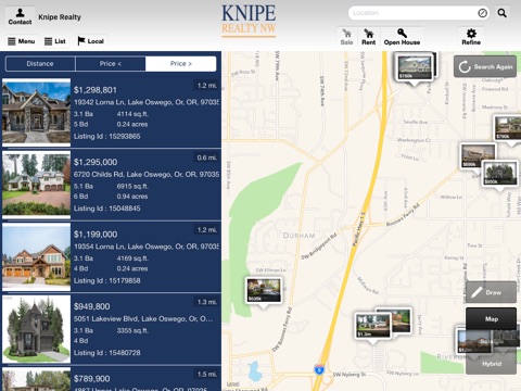 Knipe Realty Home Search for iPad screenshot 2