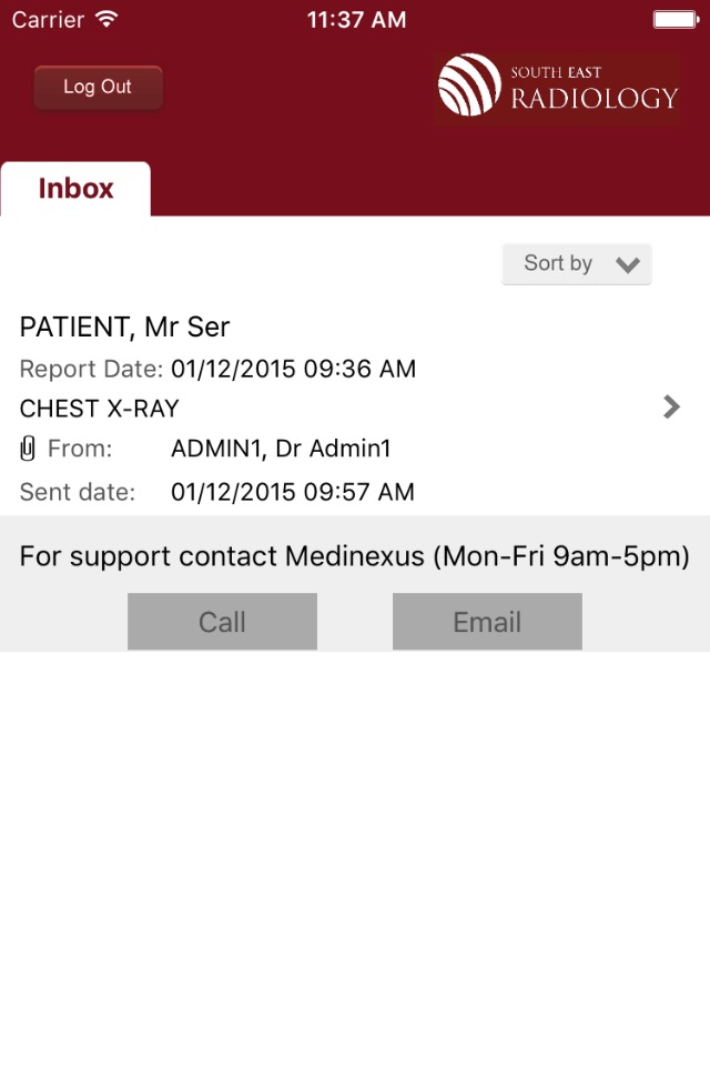 SER Patient Results screenshot 3