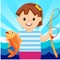 Girl Fishing - toddler games free for educational