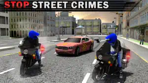 Police Bike Crime Patrol Chase 3D Gun Shooter Game screenshot #4 for iPhone