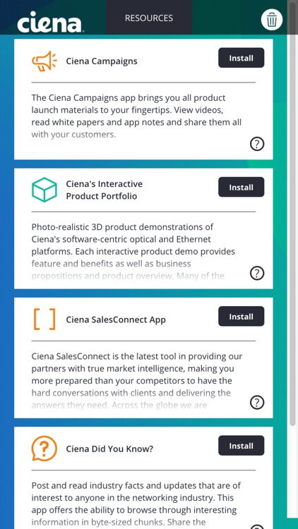 Ciena App Portfolio