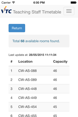 VTC Teaching Staff Timetable screenshot 4