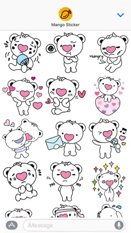 Game screenshot Heartbear, the Messenger of Love - Mango Sticker apk