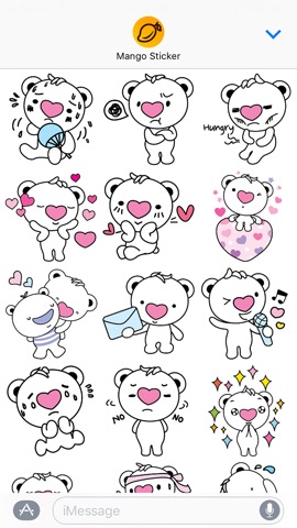 Heartbear, the Messenger of Love - Mango Stickerのおすすめ画像2